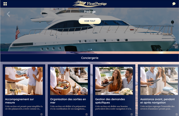 Float Prestige - John : "Vitrine Haut de Gamme + Pack Intégral Nautisme"