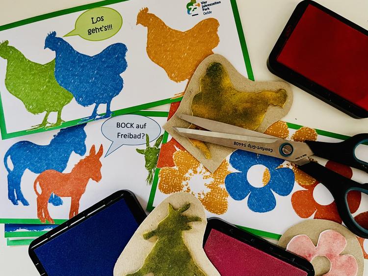 Aktion zum 25ten im August: Bunte Stempel-Grüße aus dem Park