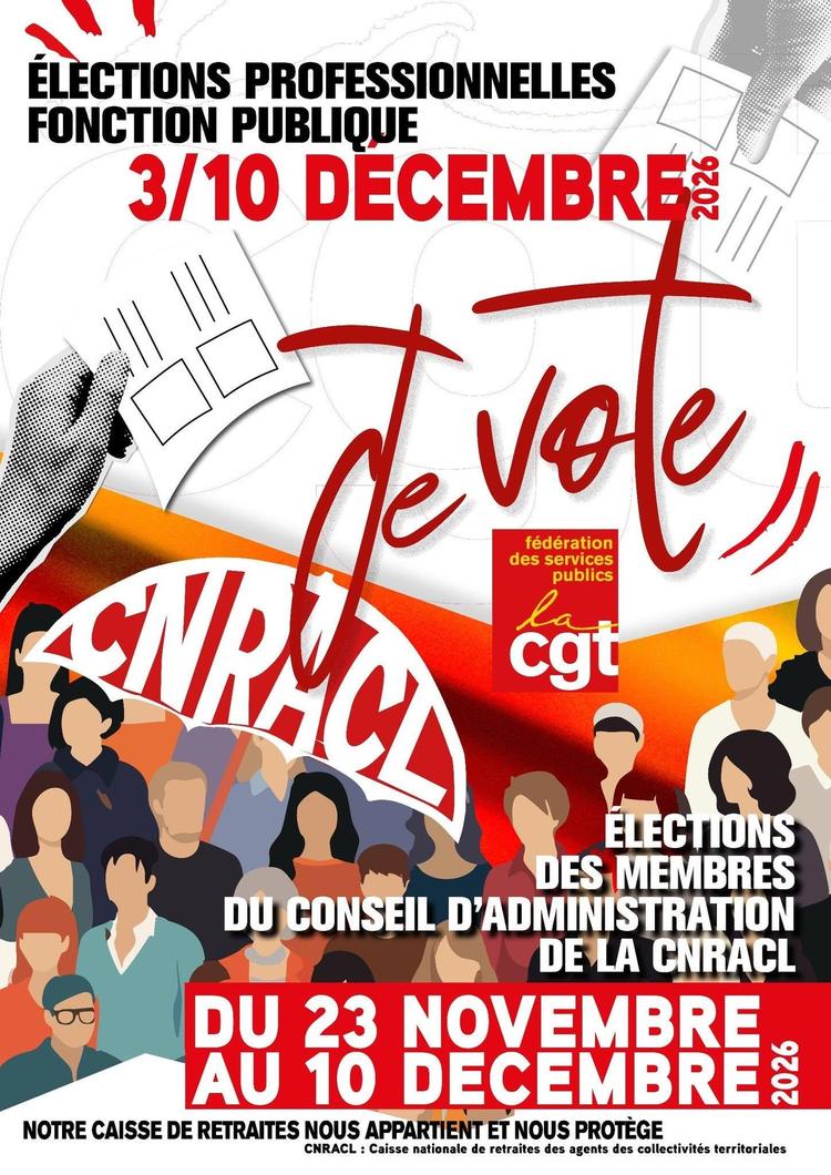Du 3 au 10 Décembre 2026: Elections Professionnelles des 3 versants de la fonction publique (Etat / Territoriaux / Santé - Action Sociale)
