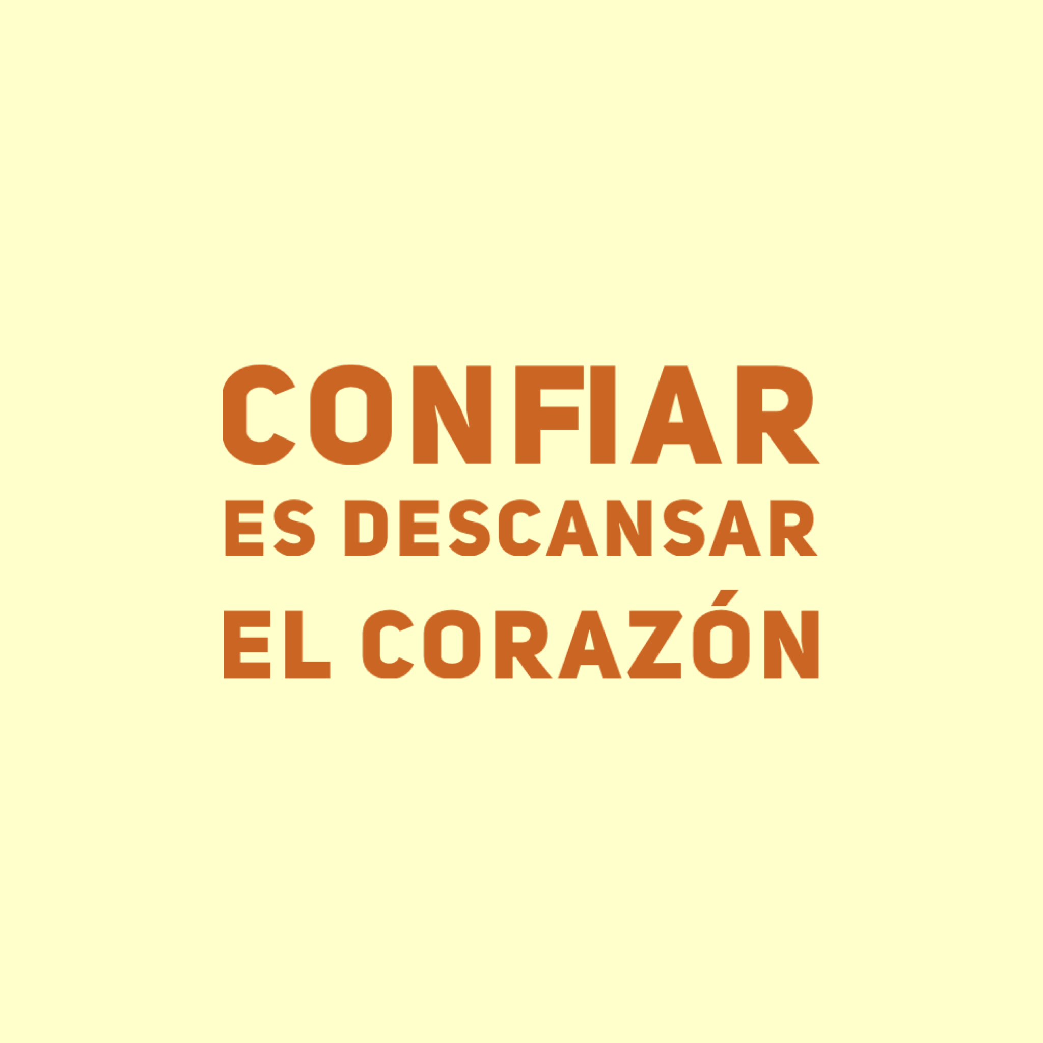 Hoy el reto del amor es hacer un acto de confianza en el Señor