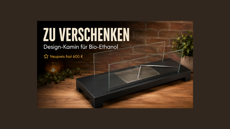 Design-Kamin zu verschenken