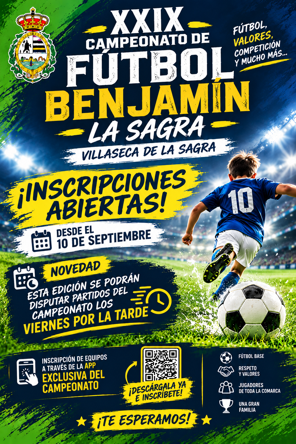 Siguen abiertas las inscripciones del XXIX Campeonato Benjamín “La Sagra”