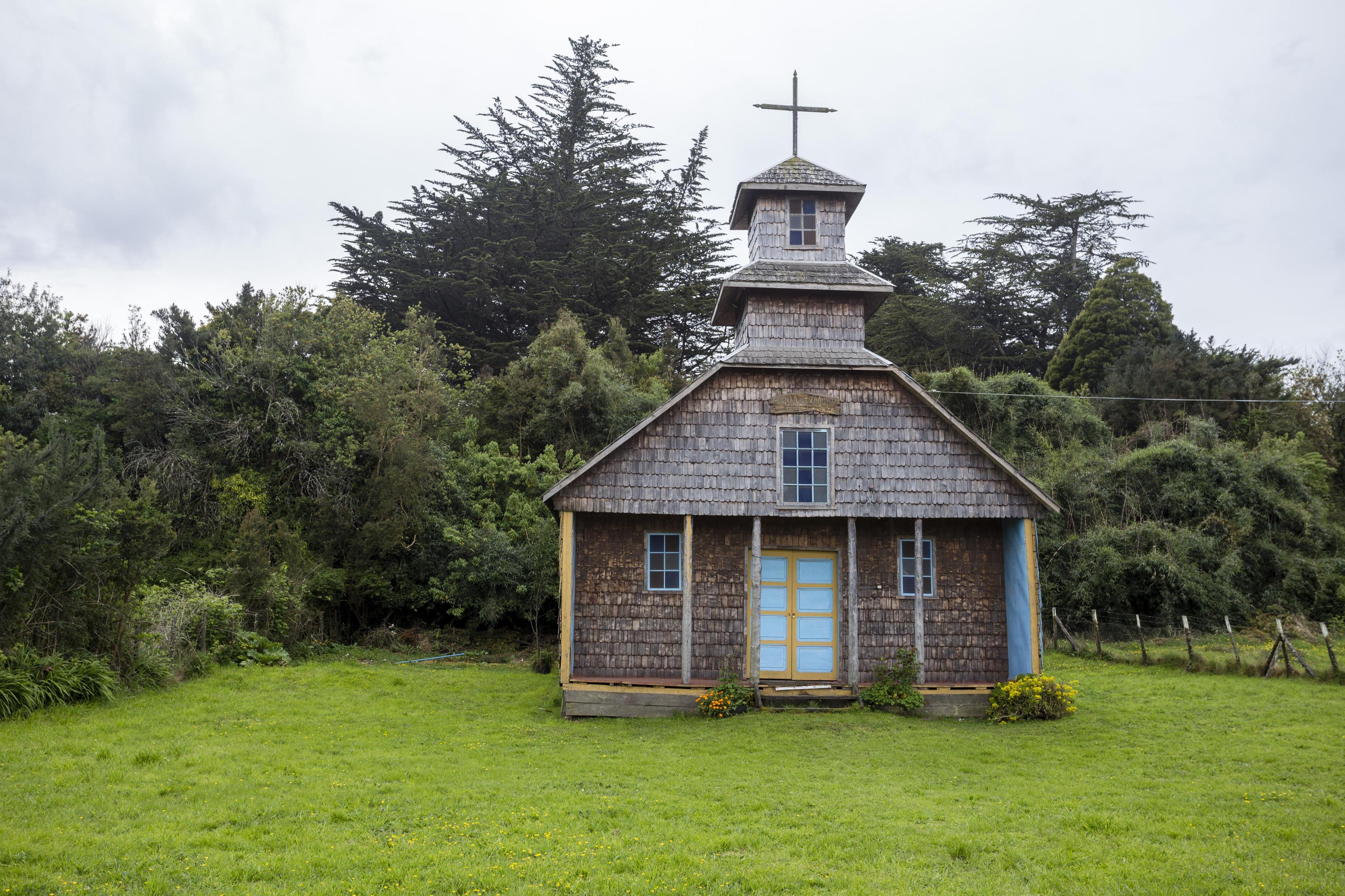 Iglesia Quellón Viejo en Quellon, Chiloé, Sur de Chile
