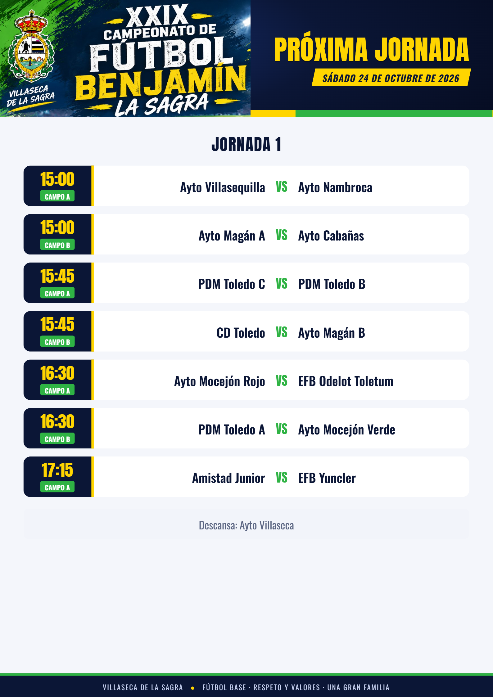¡Arranca el XXIX Campeonato Benjamín "La Sagra"!