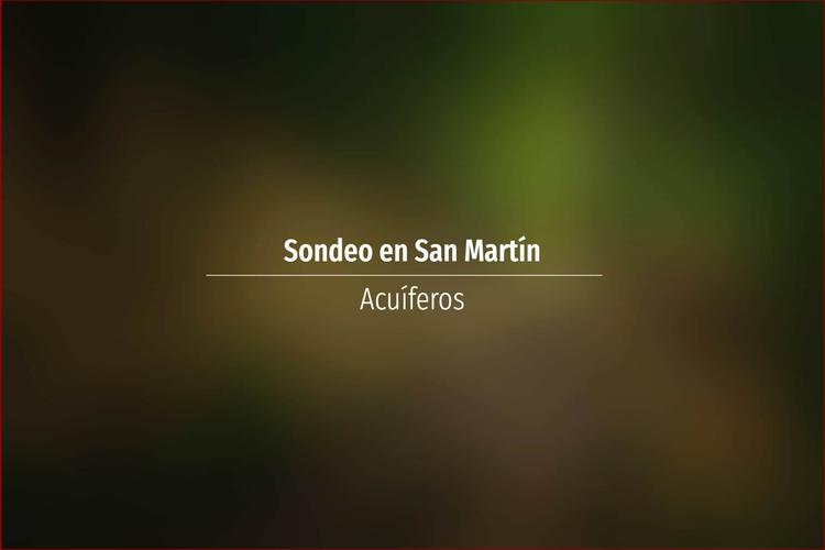 Sondeo en San Martín