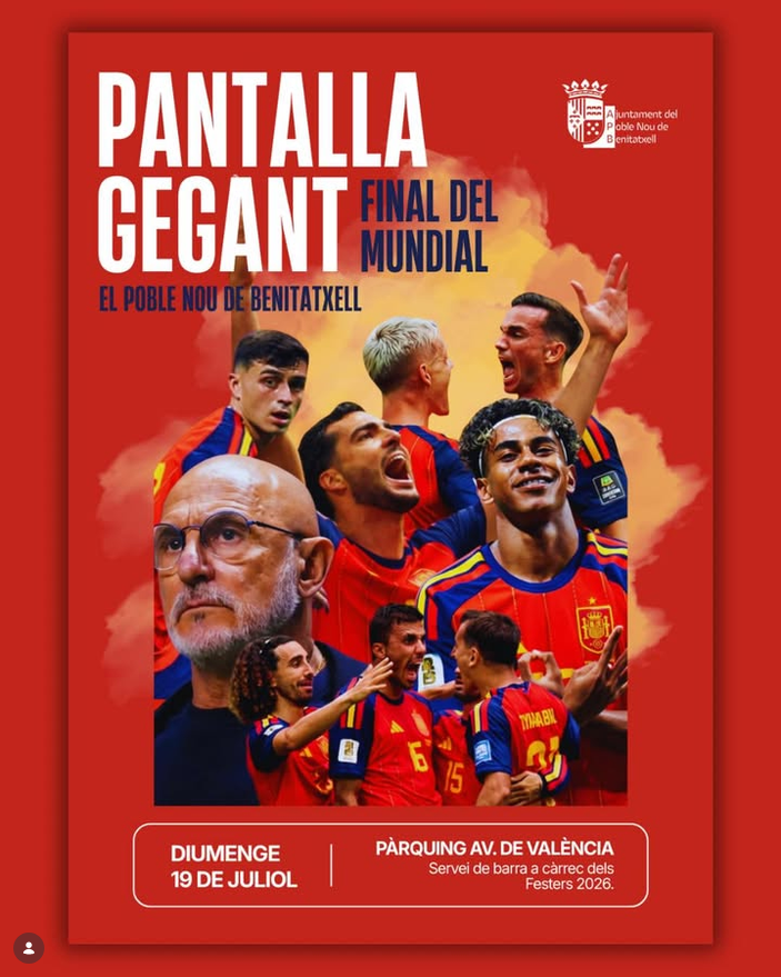 La final del Mundial se vivirá a lo grande en Benitatxell