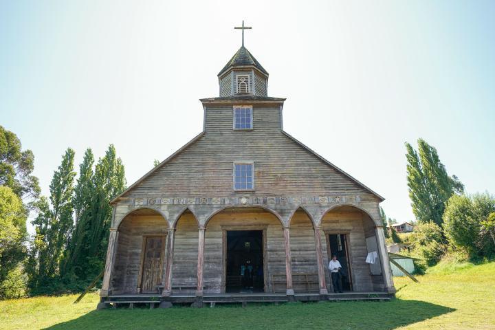 Iglesia Ichuac en Puqueldon, Chiloé, Sur de Chile