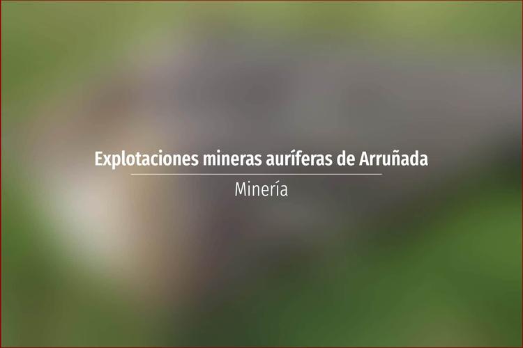 Explotaciones mineras auríferas de Arruñada