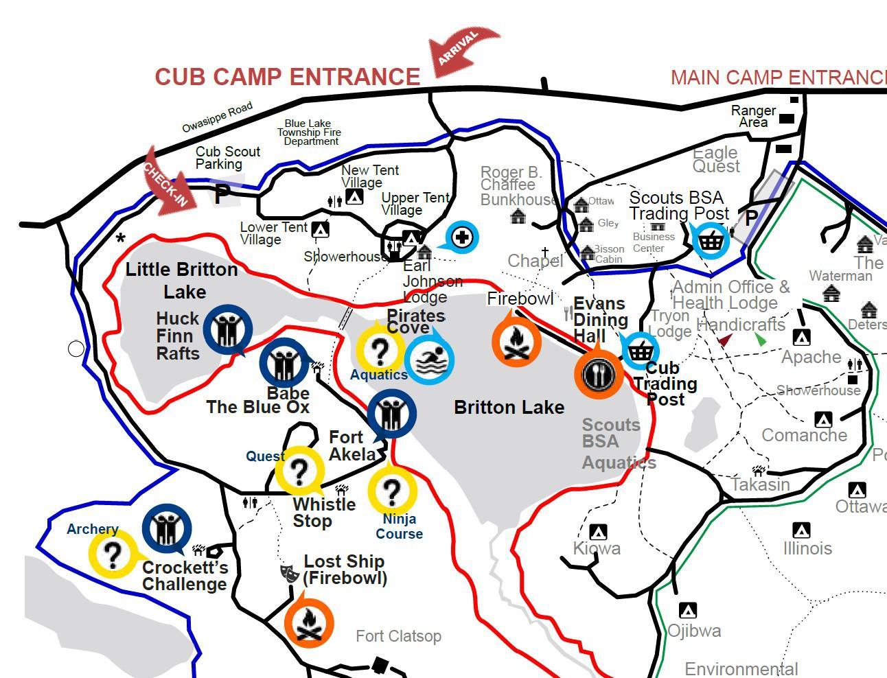Cub  Camp Map 2026
