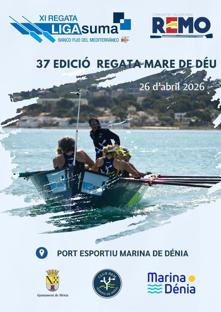 Marina Dénia acoge el 26 de abril la gran cita del remo con más de 800 participantes