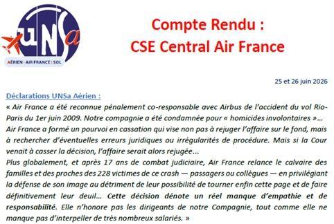 Cr CSE Central du 26 juin 2026