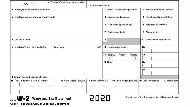 2020 W-2 Forms 