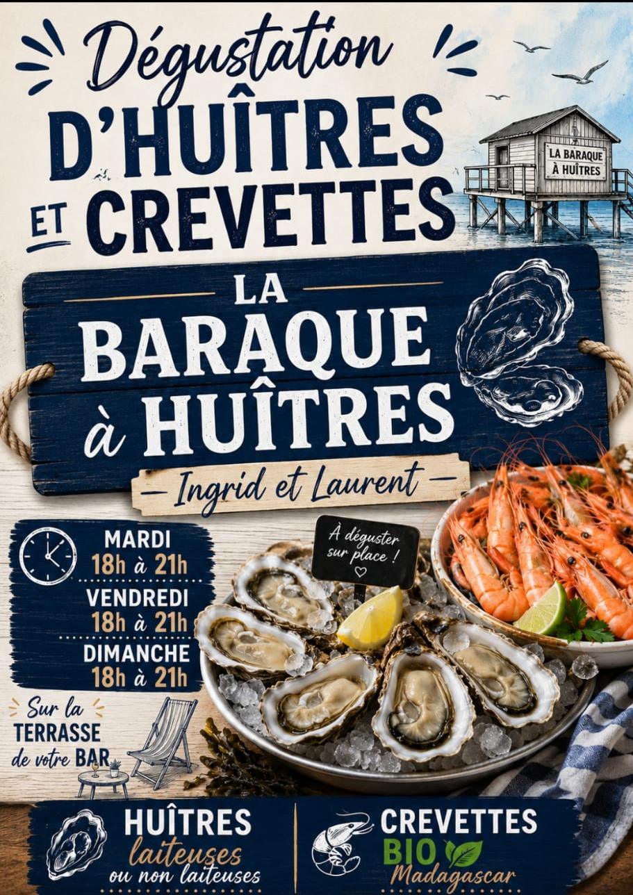 Bar de la Jenny : la Baraque à Huîtres (mardi, vendredi, dimanche)