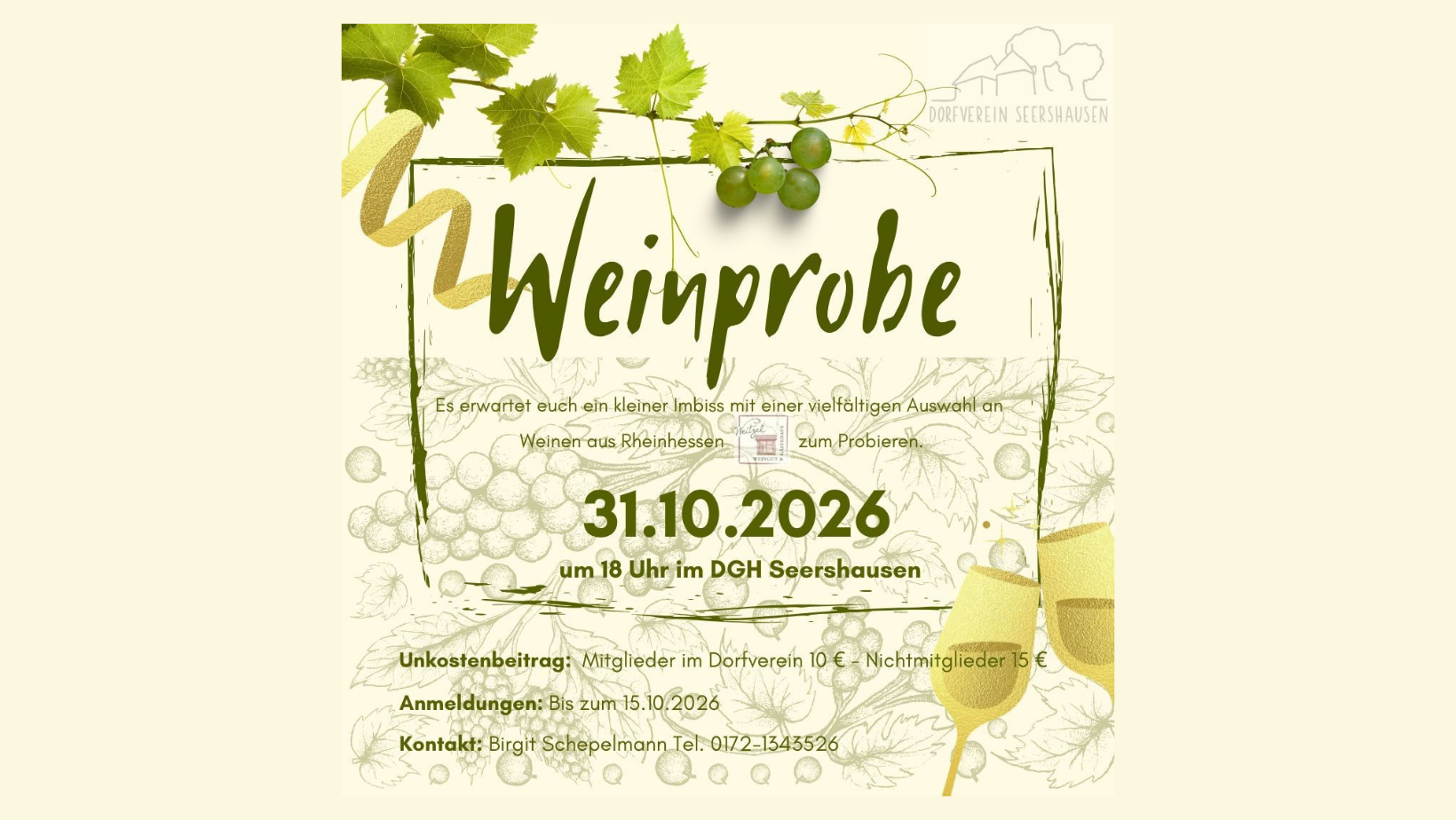 Weinprobe in Seershausen am 31.10.2026
