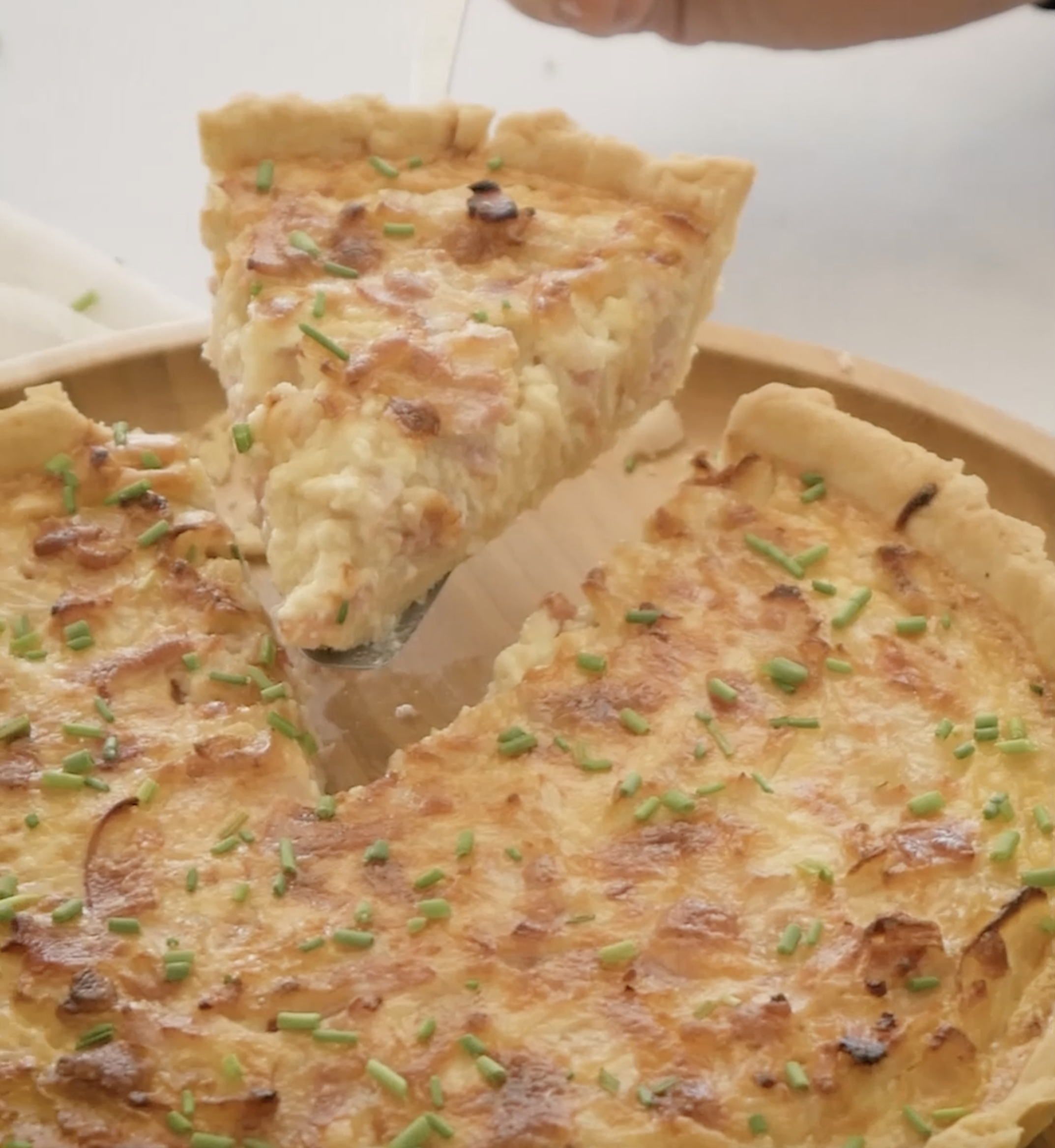 Quiche De Bacon y Cebolla 