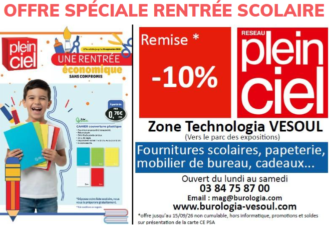 Offre Spéciale Rentrée Scolaire "Plein Ciel"
