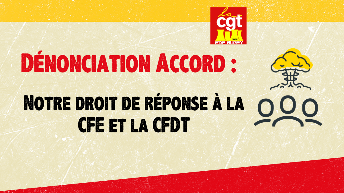 Dénonciation de l'Accord : Notre droit de réponse aux accusations