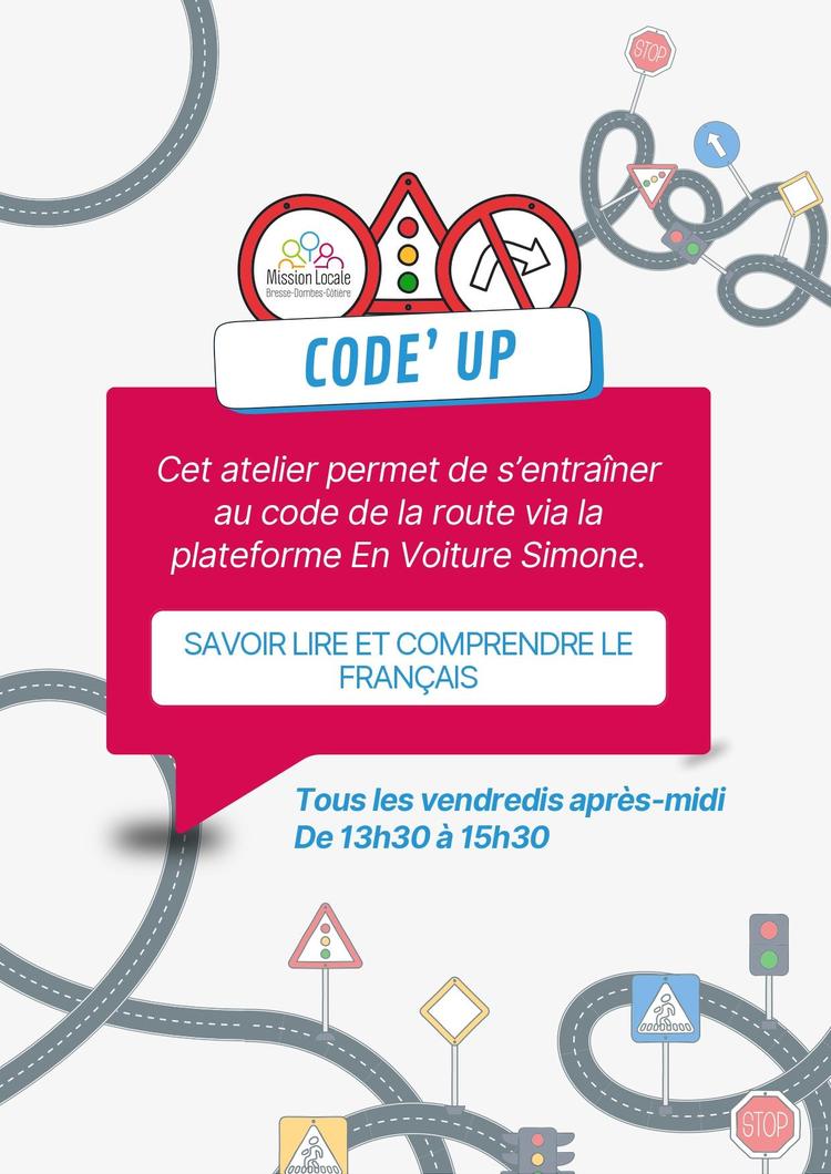 - 🚦 Atelier Code Up – Donnez un coup d'accélérateur à votre réussite !