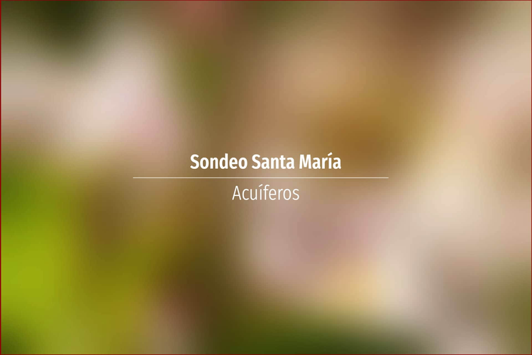 Sondeo Santa María