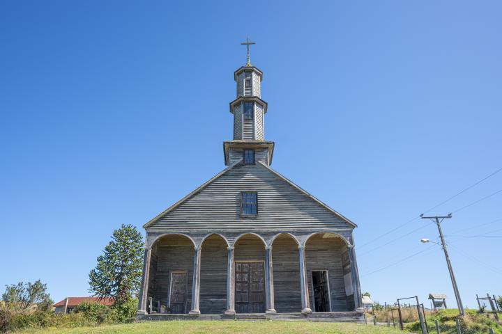 Iglesia de Vilipulli en Chonchi, Chiloé, Sur de Chile