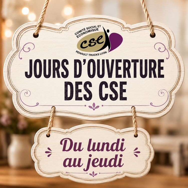 Jours d'ouverture des CSE - Du Lundi au Jeudi