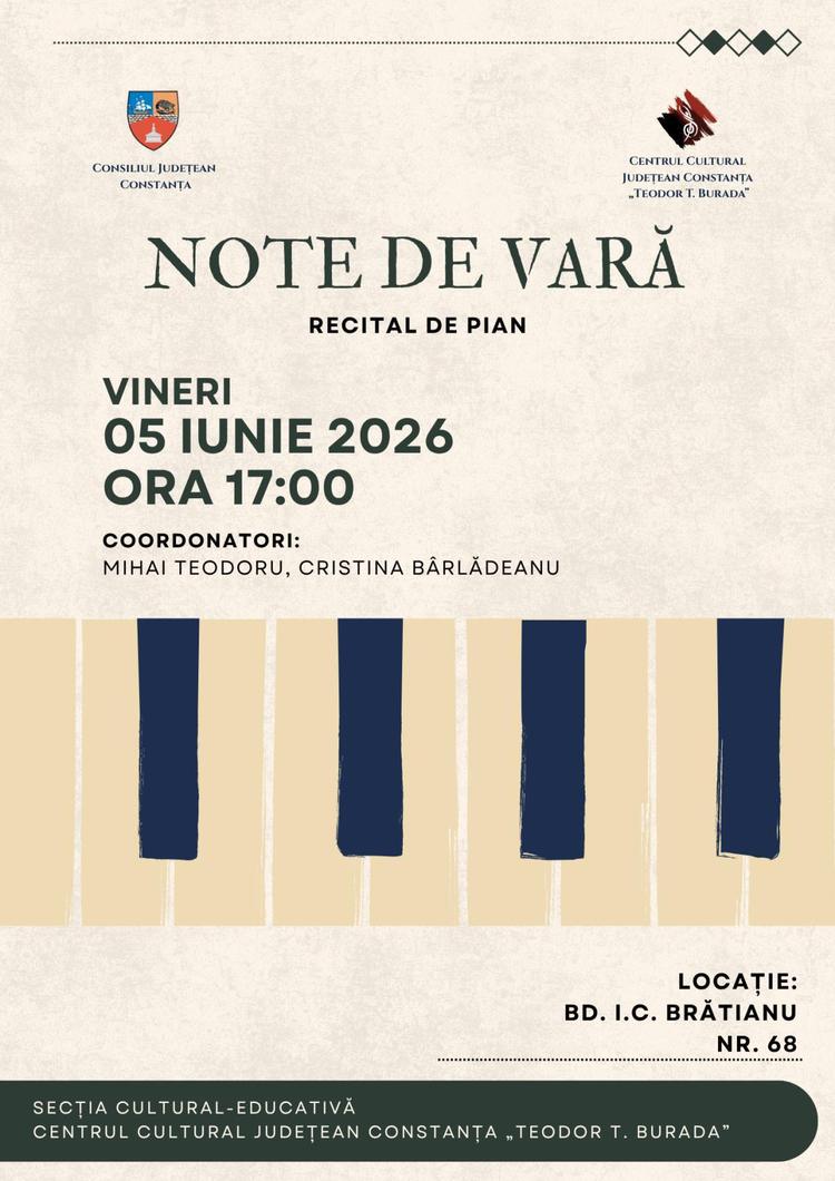 Note de vară: Recital de pian