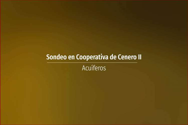 Sondeo en Cooperativa de Cenero II