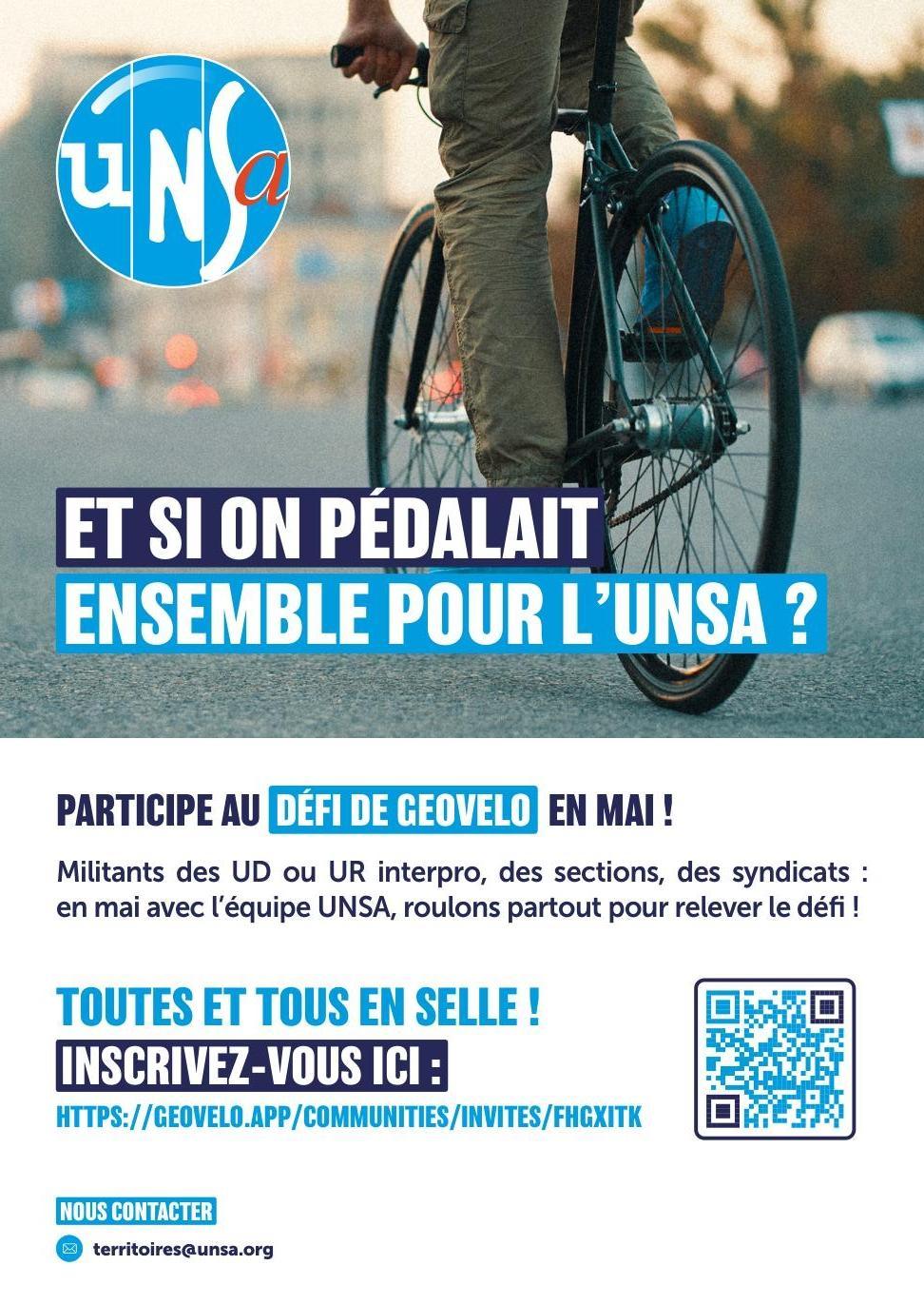 Mai à vélo : roulez et engrangez des kilomètres pour l'UNSA