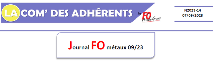 FO-MU-LCDA23-14 - Journal FO Métaux Septembre 2023