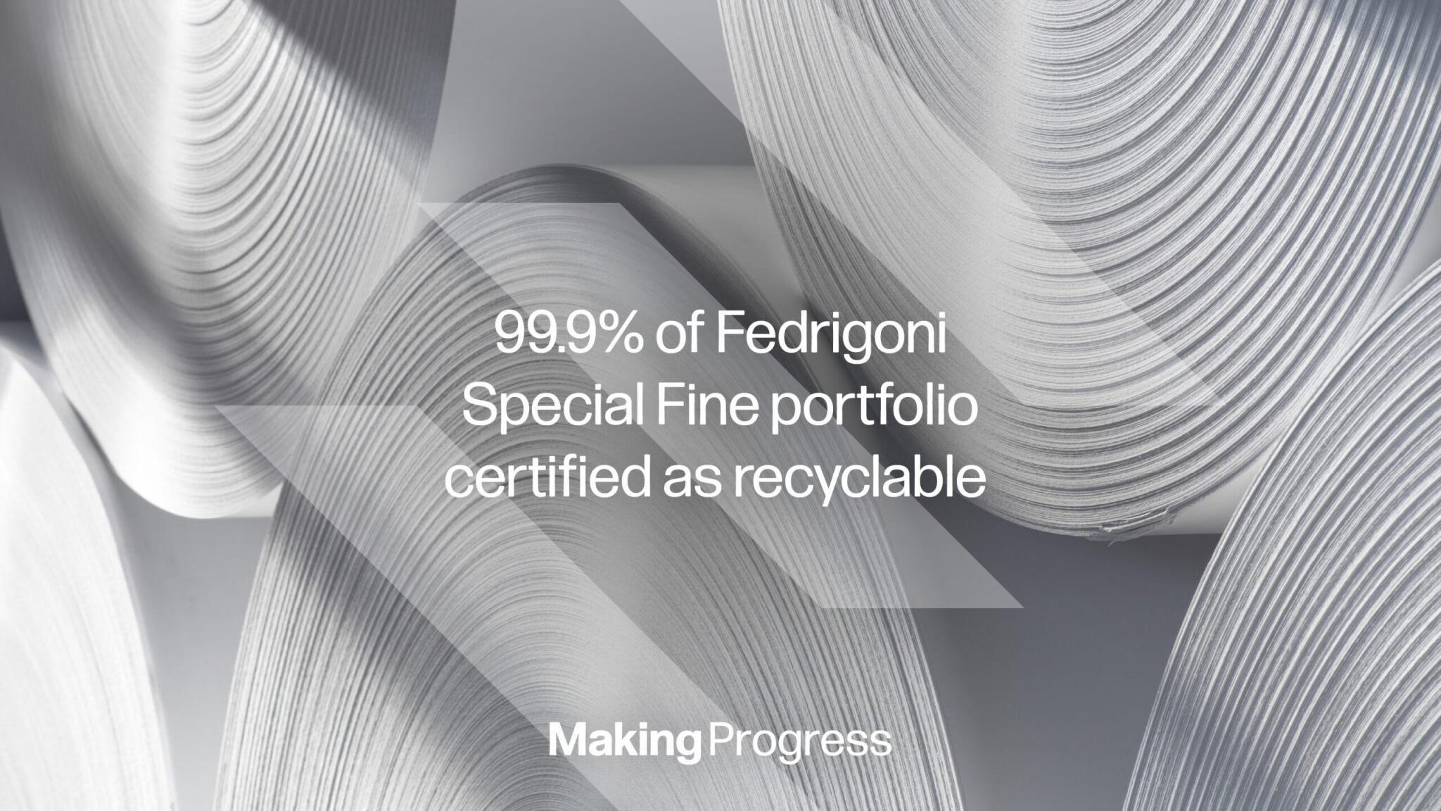 99.9% of Fedrigoni Special Papers portfolio certified as recyclable