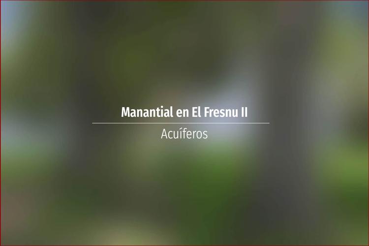 Manantial en El Fresnu II