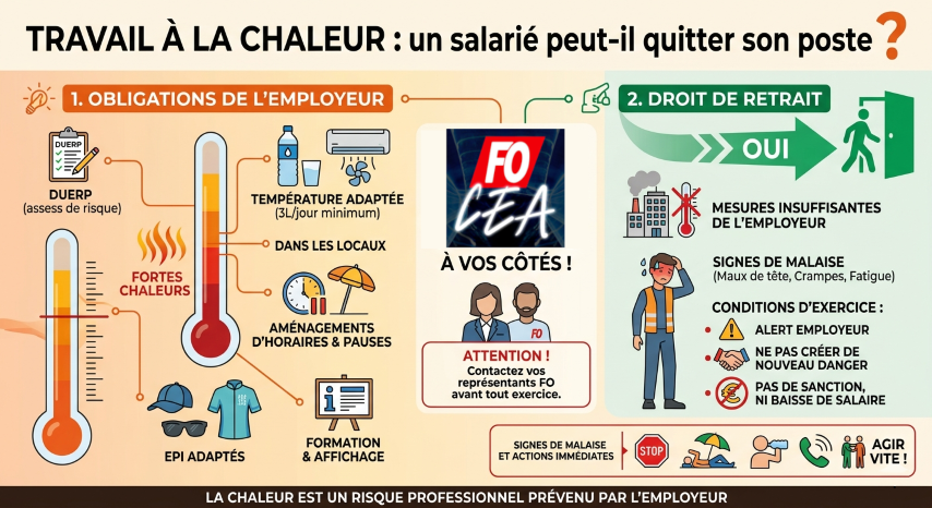 Travail à la chaleur : un salarié peut-il quitter son poste ?