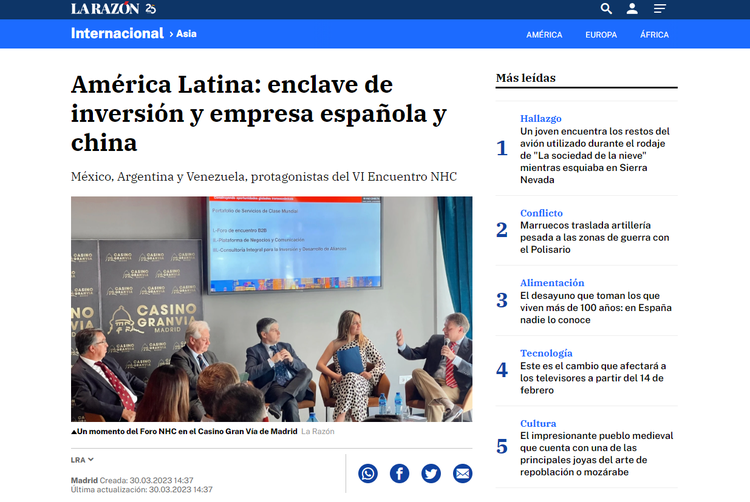 América Latina: enclave de inversión y empresa española y china