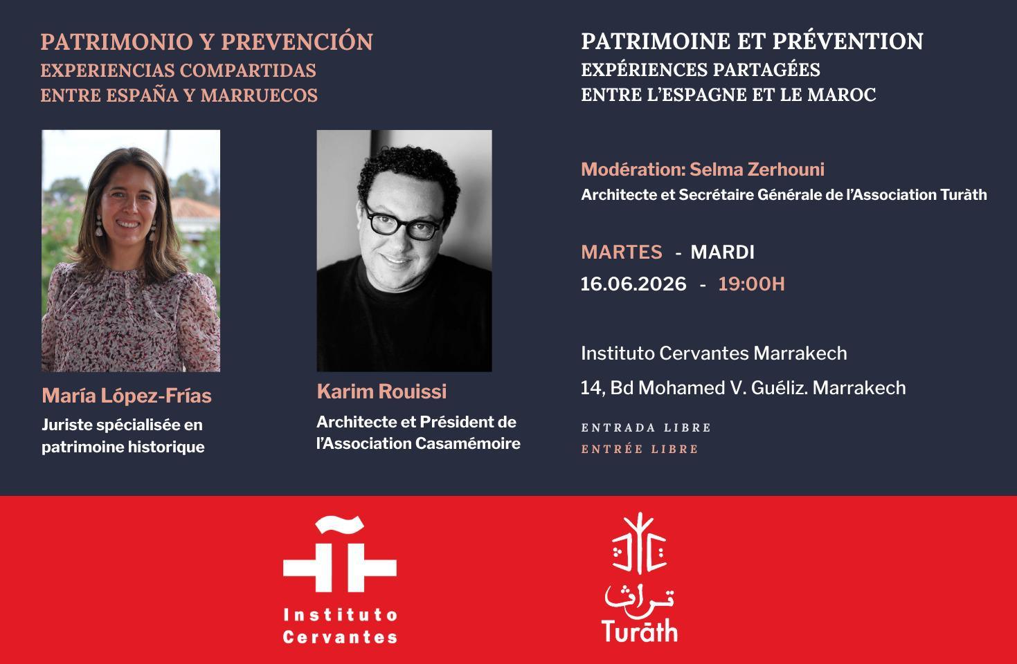  Conférence « Patrimoine et prévention : expériences partagées entre l’Espagne et le Maroc »