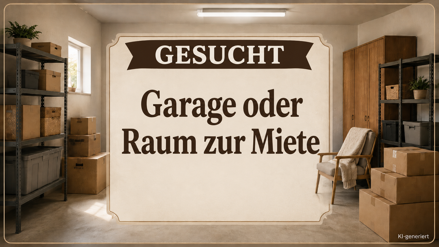 Garage oder Unterstellraum gesucht