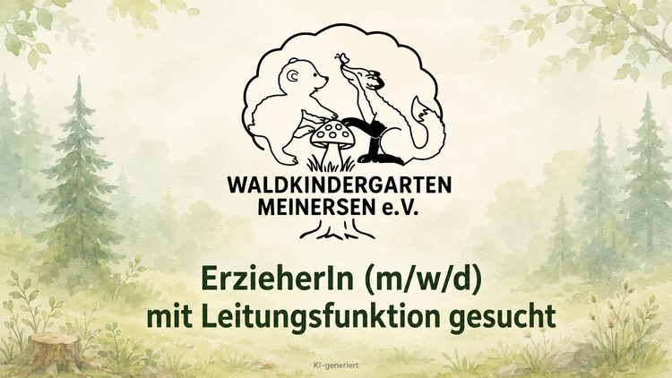 ErzieherIn (m/w/d) mit Leitungsfunktion für unseren Waldkindergarten gesucht.