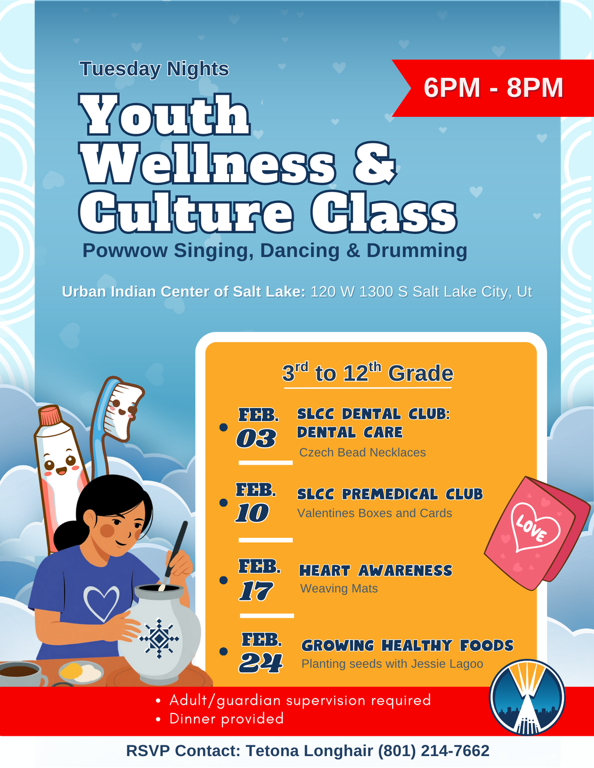 Tuesday nights Youth Culture Class!!