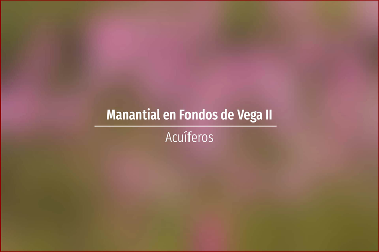 Manantial en Fondos de Vega II