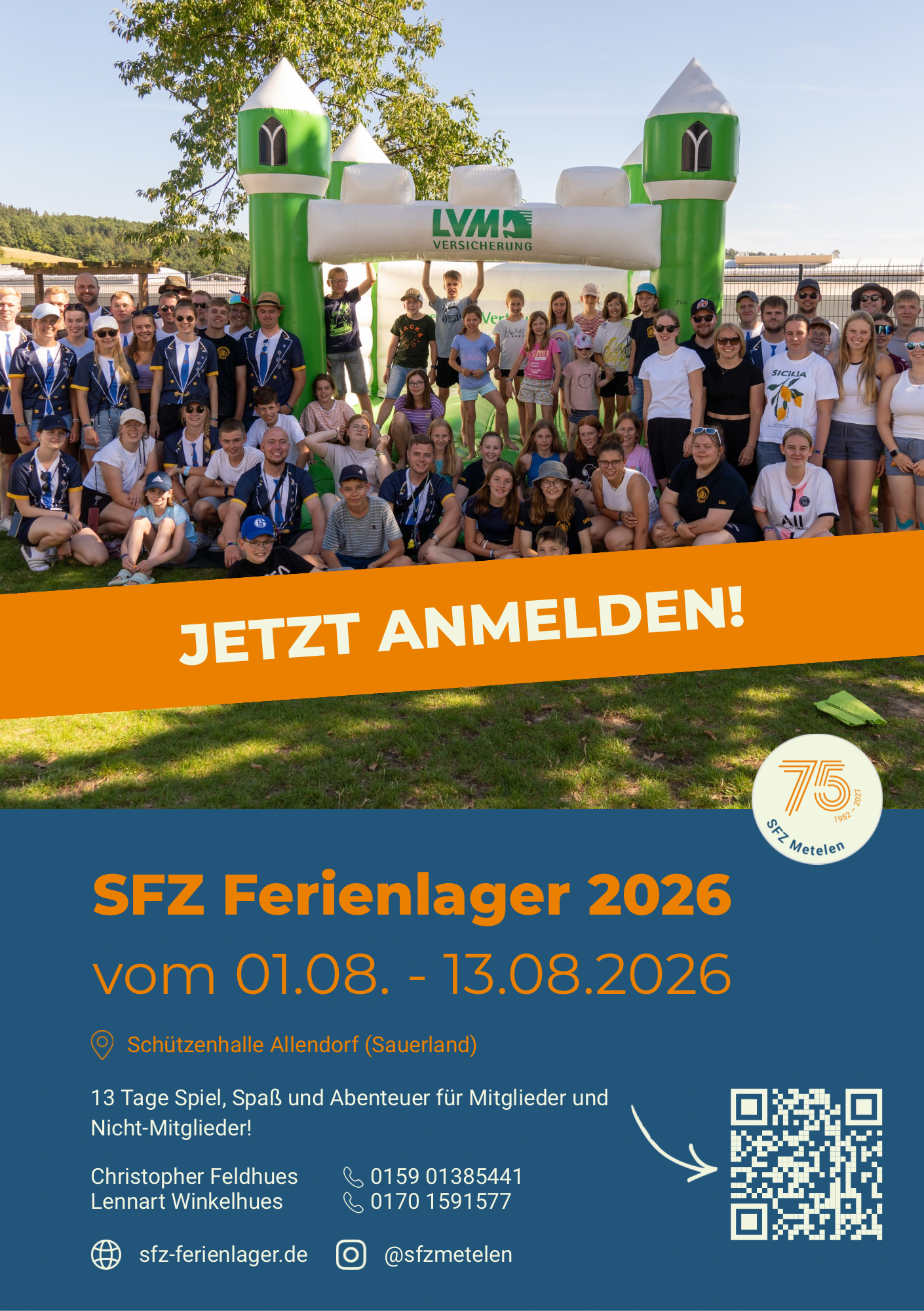 SFZ Ferienlager 2026: Jetzt anmelden!