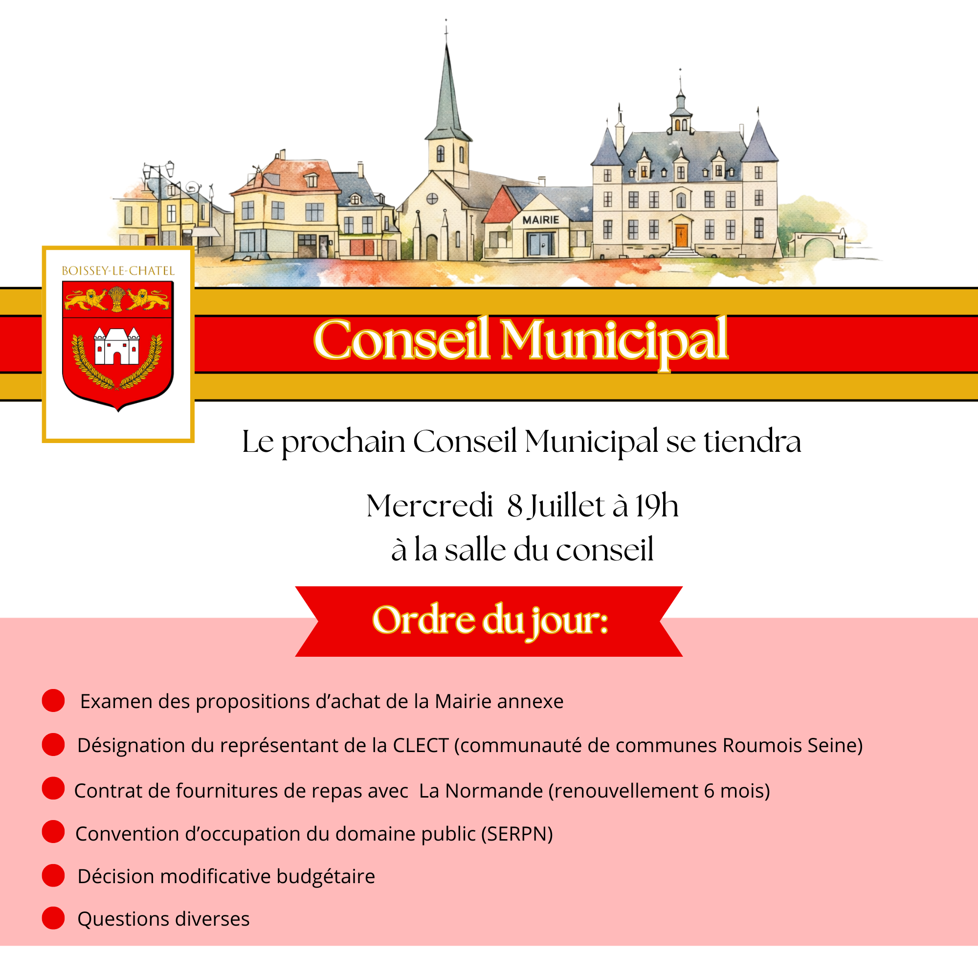 Conseil Municipal - 8 Juillet 2026
