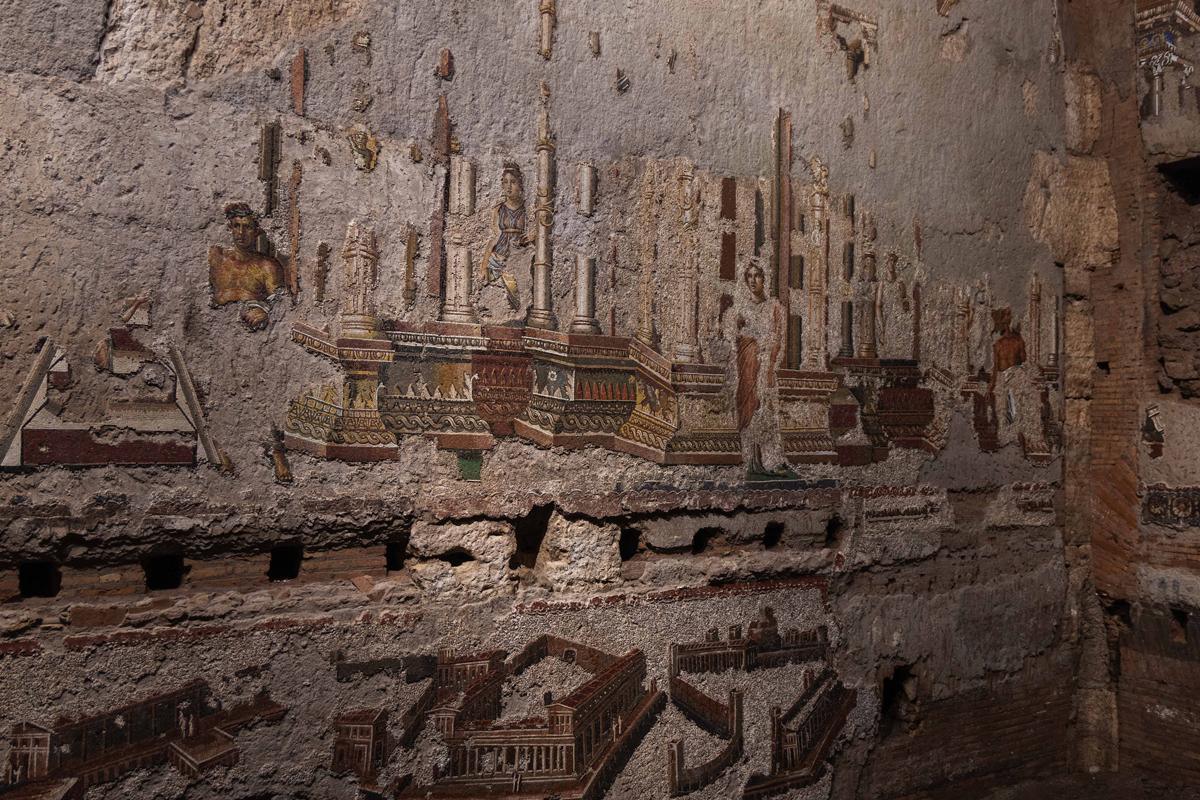 Monumental Roman mosaic revealed beneath the Baths of Trajan