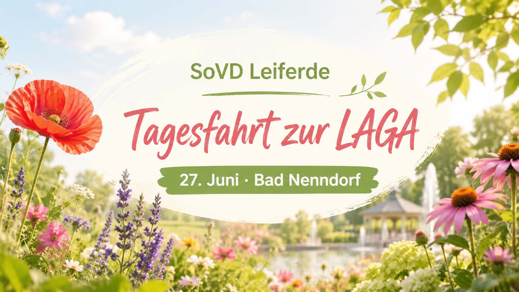 Blühende Auszeit: Mit dem SoVD Leiferde zur LAGA nach Bad Nenndorf