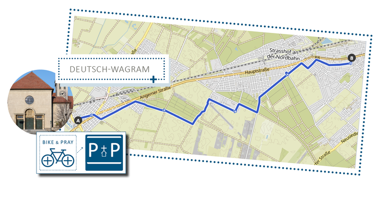 Deutsch-Wagram: auf der Bike+Pray-Route Maria treffen