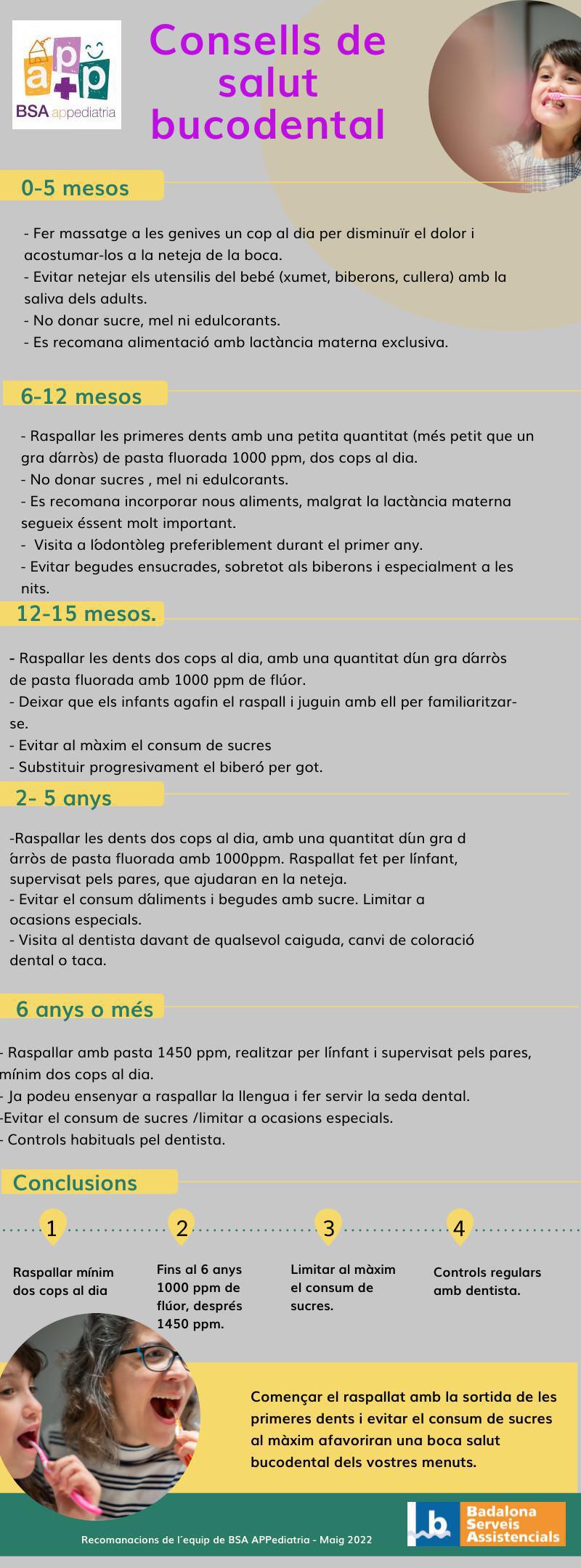 Nova infografia: Consells de salut bucodental Nova infografia: Consells de salut bucodental