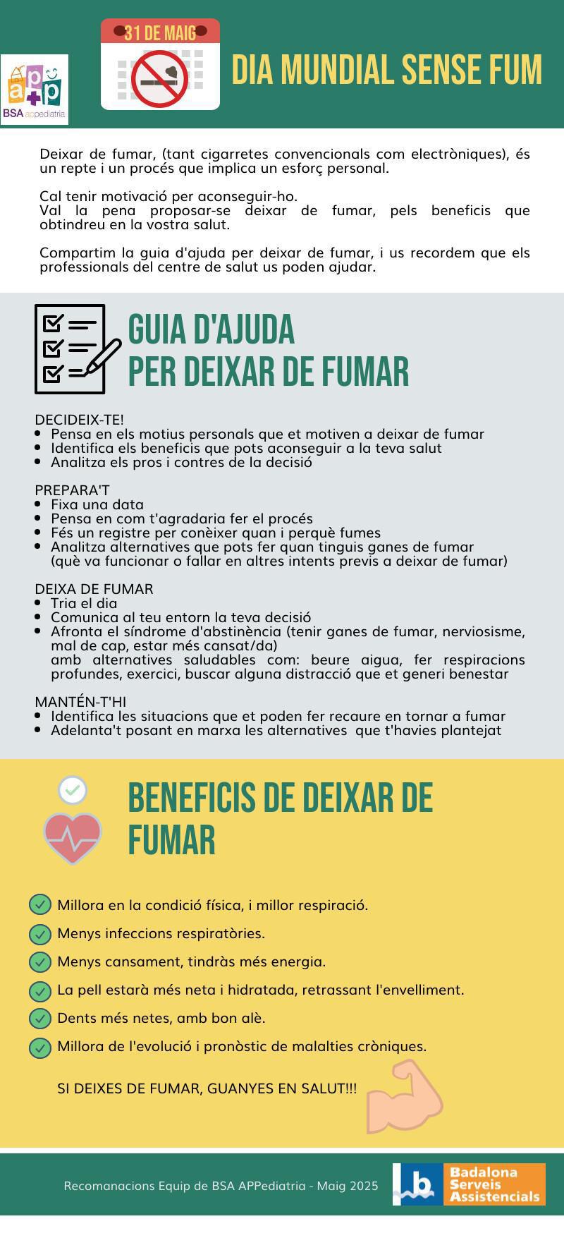 Guia d'ajuda per deixar de fumar