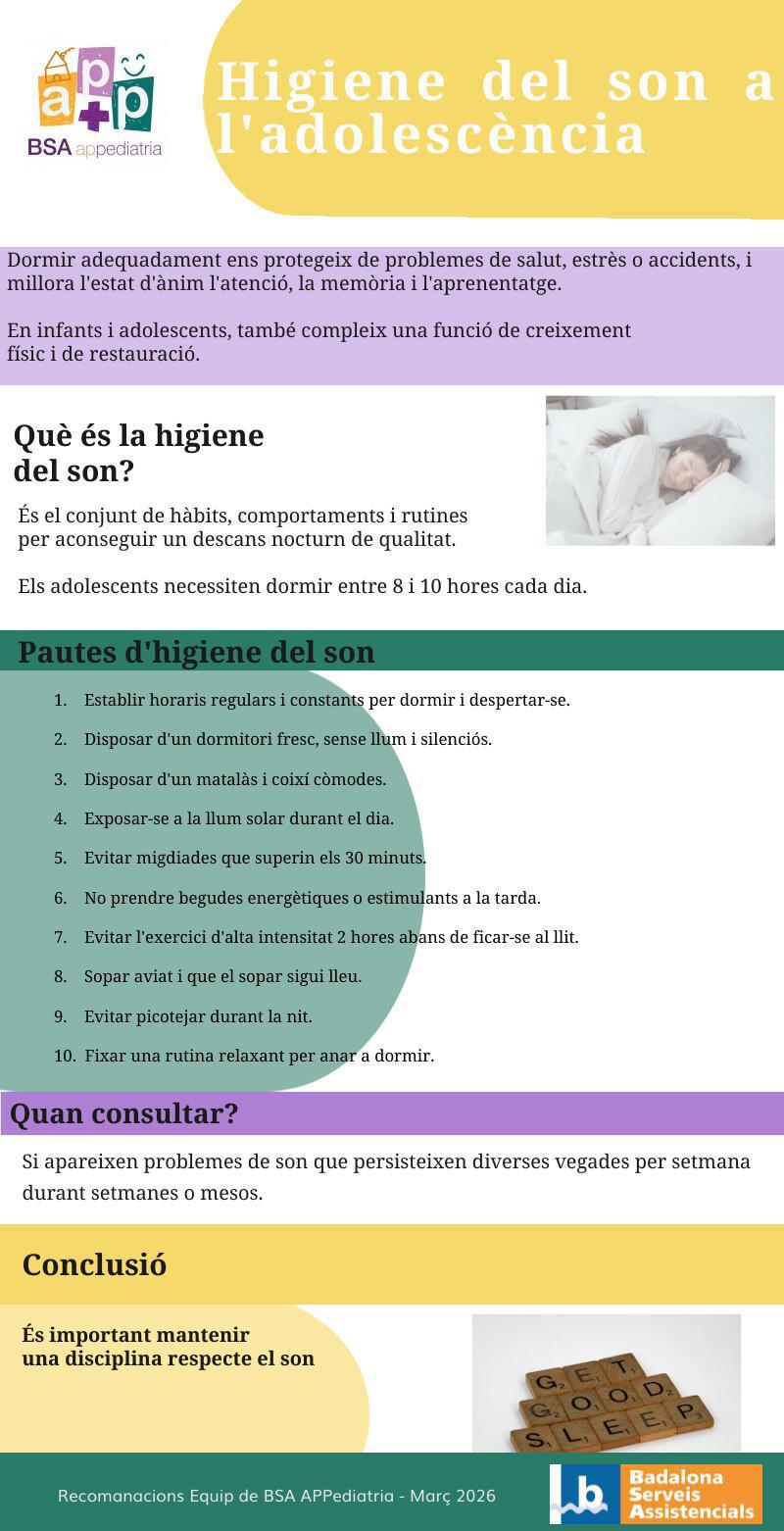 Higiene del son a l'adolescència
