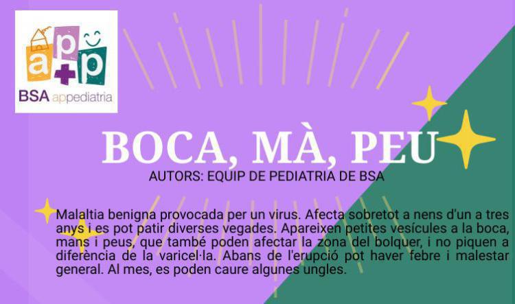 té el boca, mà, peu