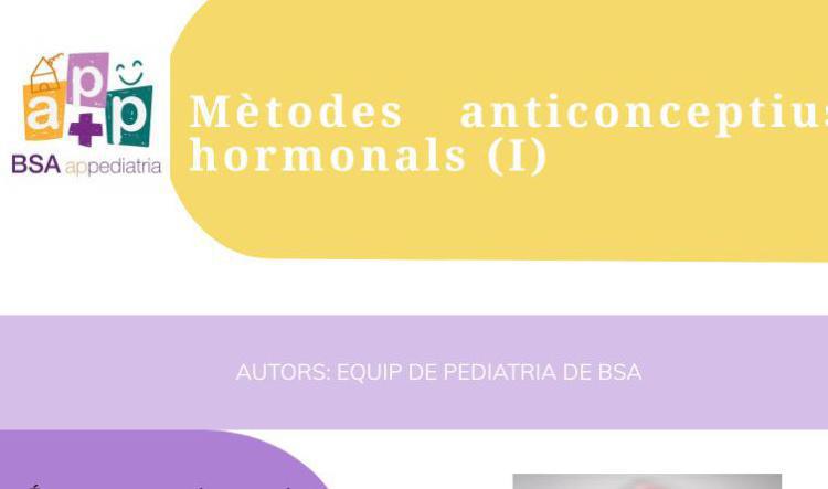 Mètodes anticonceptius hormonals I