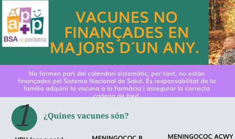 Vacunes no finançades en majors d'un any ( act. 9/22)