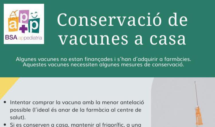 Conservació de les vacunes a casa